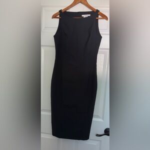 Zara basic Black Halter Sheath Bodycon Midi Dress size small